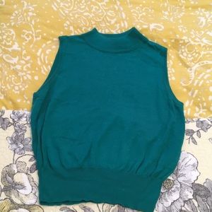 Vintage green light sweater turtleneck tank